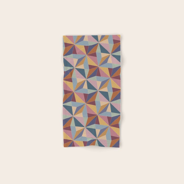 Kaleidoscope Tile Pattern II Cool Tone Pastel Bath Towel Gallery Image 1
