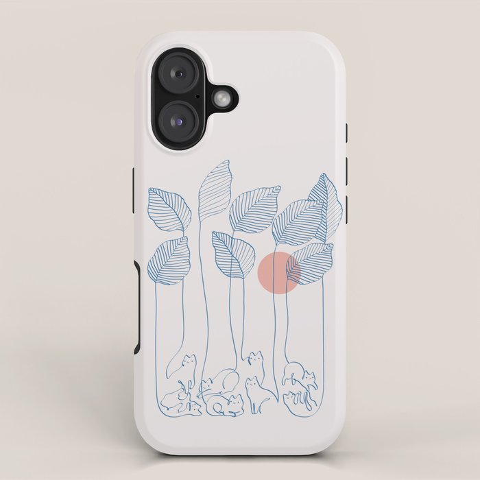 Cat and Plant 40 iPhone Case Gallery Image 1