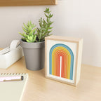 Gradient Arch X Bright Rainbow Mid Century Modern Rainbow Mini Art Print Gallery Image 2