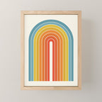 Gradient Arch X Bright Rainbow Mid Century Modern Rainbow Mini Art Print Gallery Image 1