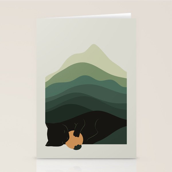 Cat Landscape 8B: Where does the Sun go? Stationery Card Gallery Image 2