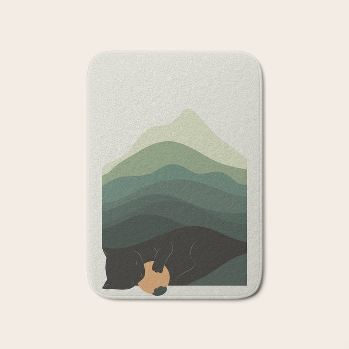 Cat Landscape 8B: Where does the Sun go? Bath Mat Gallery Image 1