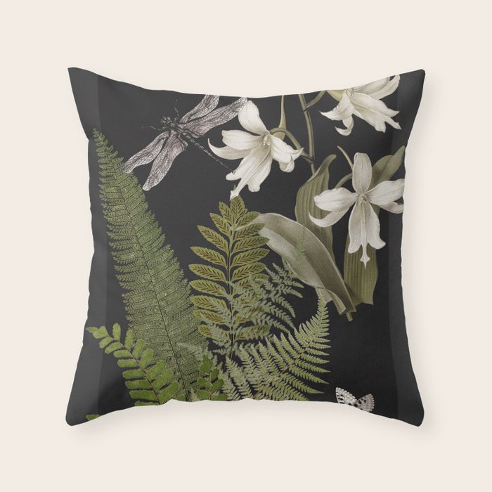 Night Garden 2 Throw Pillow Gallery Image 1