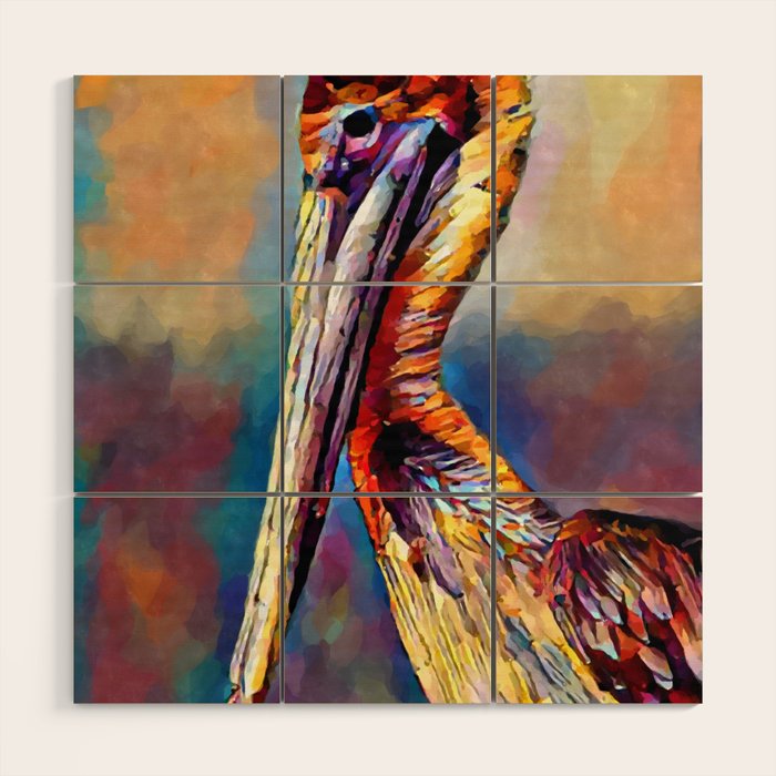 Pelican 3 Wood Wall Art Gallery Image 1