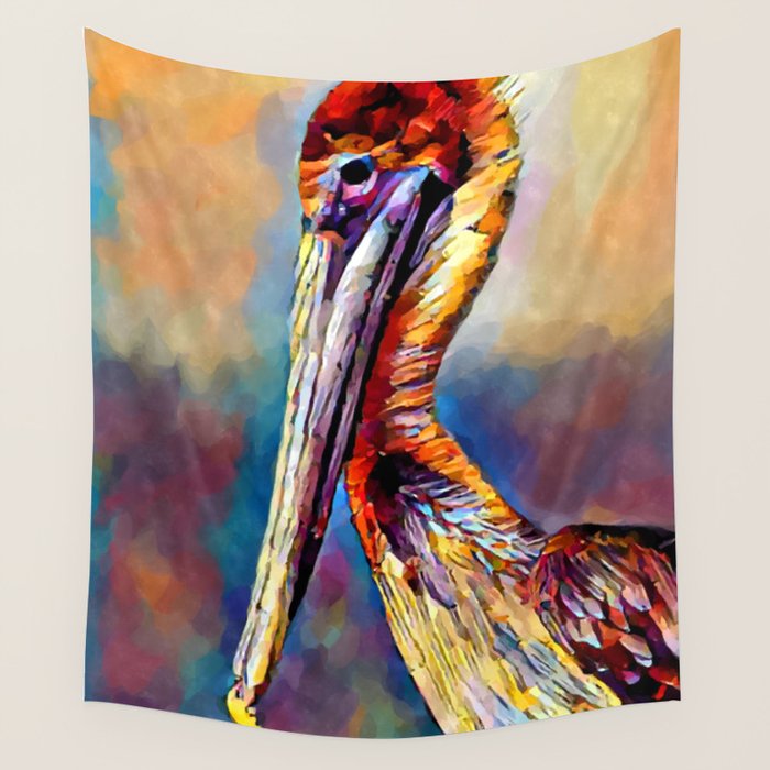 Pelican 3 Wall Tapestry Gallery Image 1