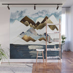 Minimal Abstract Mountains Wall Mural Gallery Image 1
