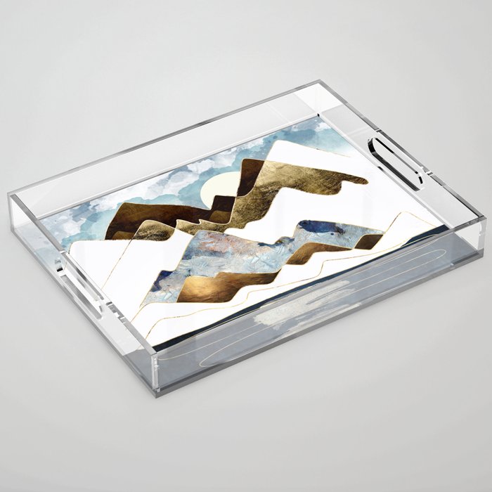 Minimal Abstract Mountains Acrylic Tray Gallery Image 1