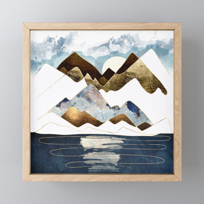 Minimal Abstract Mountains Mini Art Print Gallery Image 1