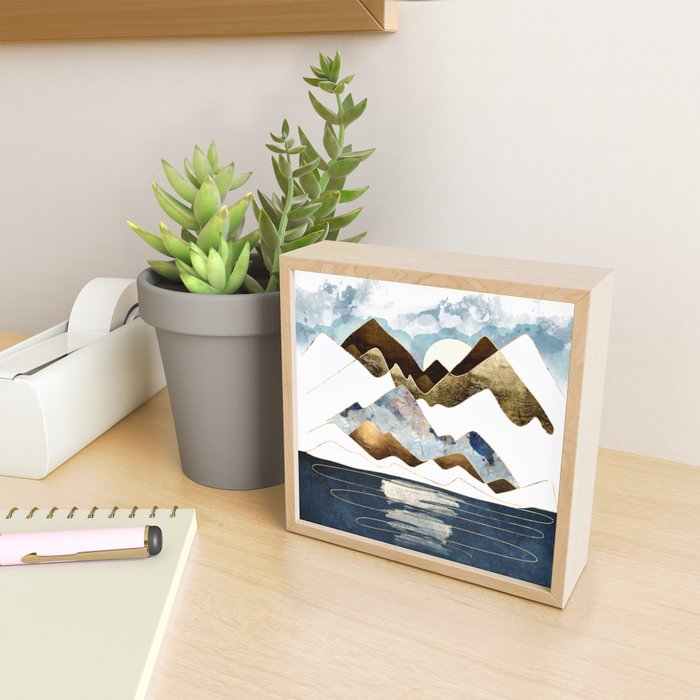 Minimal Abstract Mountains Mini Art Print Gallery Image 2