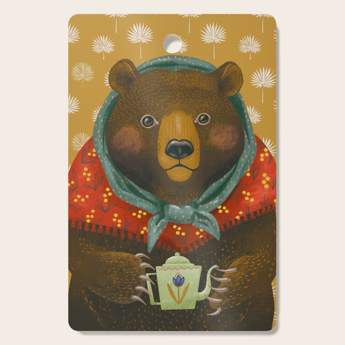 Teapot Babushka Bear Cutting Board Gallery Image 1