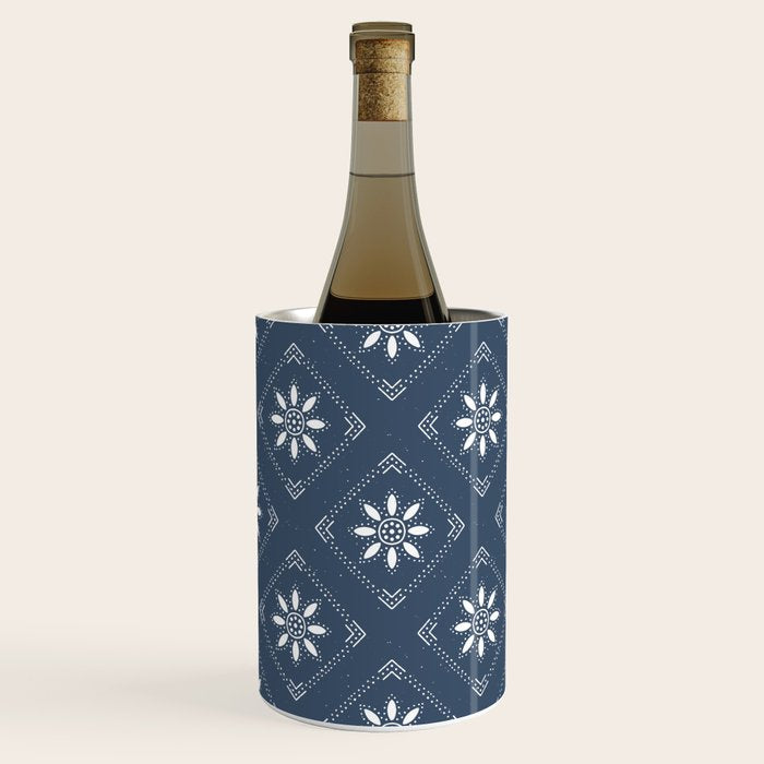 Scandinavian Classic Blue Squares Wine Chiller Gallery Image 3