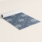Scandinavian Classic Blue Squares Yoga Mat Gallery Image 2