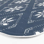 Scandinavian Classic Blue Squares Bath Mat Gallery Image 3