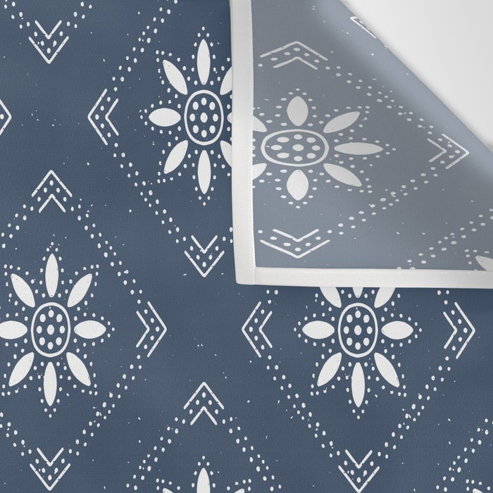 Scandinavian Classic Blue Squares Wall Tapestry Gallery Image 3