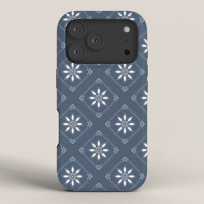 Scandinavian Classic Blue Squares iPhone Case Gallery Image 3
