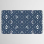 Scandinavian Classic Blue Squares Tablecloth Gallery Image 2