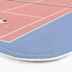 Playing Tennis | Pastel Colors Tennis Court  Bath Mat Gallery Image 3