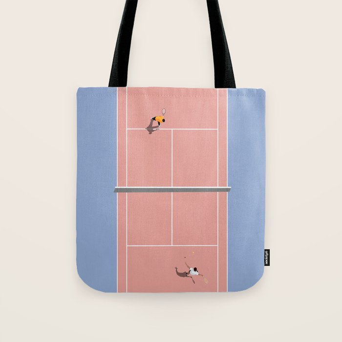 Playing Tennis | Pastel Colors Tennis Court  Tote Bag Gallery Image 1