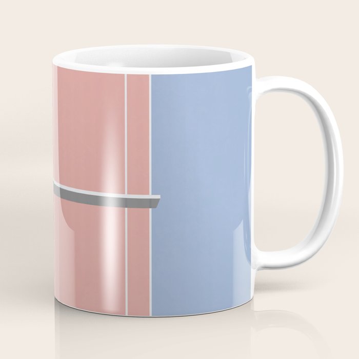 Playing Tennis | Pastel Colors Tennis Court  Coffee Mug Gallery Image 1