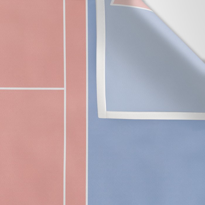 Playing Tennis | Pastel Colors Tennis Court  Wall Tapestry Gallery Image 3