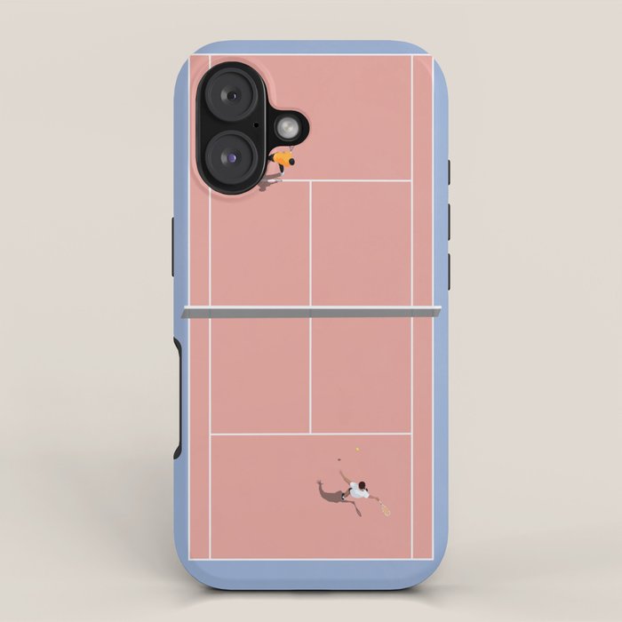 Playing Tennis | Pastel Colors Tennis Court  iPhone Case Gallery Image 1