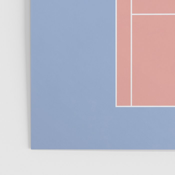 Playing Tennis | Pastel Colors Tennis Court  Poster Gallery Image 3