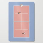 Playing Tennis | Pastel Colors Tennis Court  Cutting Board Gallery Image 1