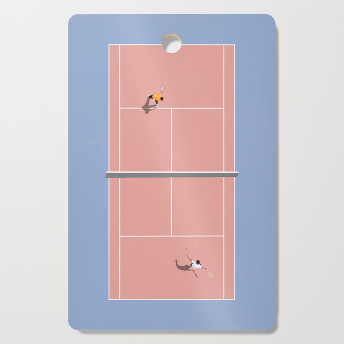 Playing Tennis | Pastel Colors Tennis Court  Cutting Board Gallery Image 1