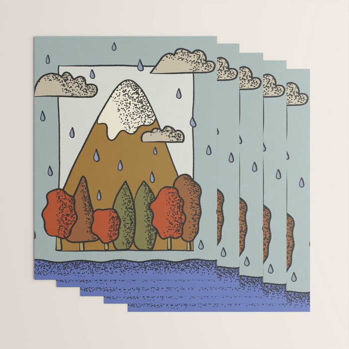 A Rainy Day in the Mountains Wrapping Paper Gallery Image 3