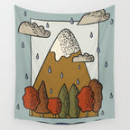 A Rainy Day in the Mountains Wall Tapestry Gallery Image 4