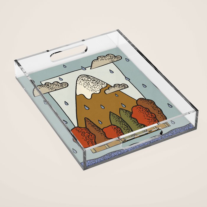 A Rainy Day in the Mountains Acrylic Tray Gallery Image 1