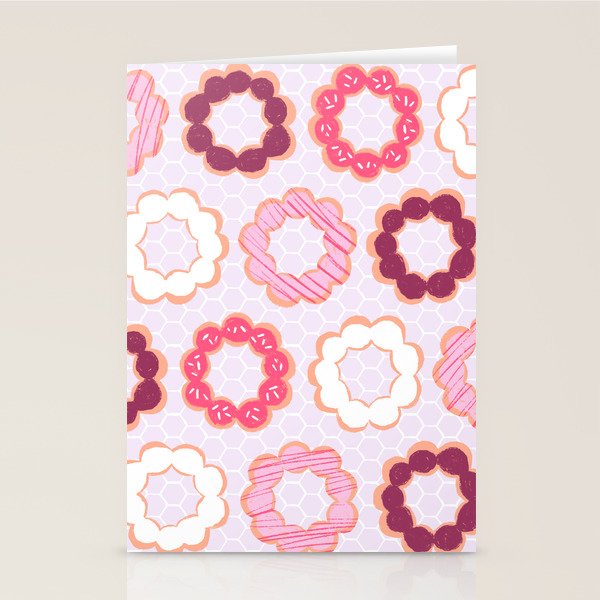 Mochi Donuts Pattern Stationery Card Gallery Image 2