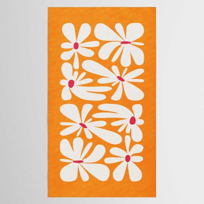 Bloom: Tangerine Matisse Color Series 03 Tablecloth Gallery Image 2