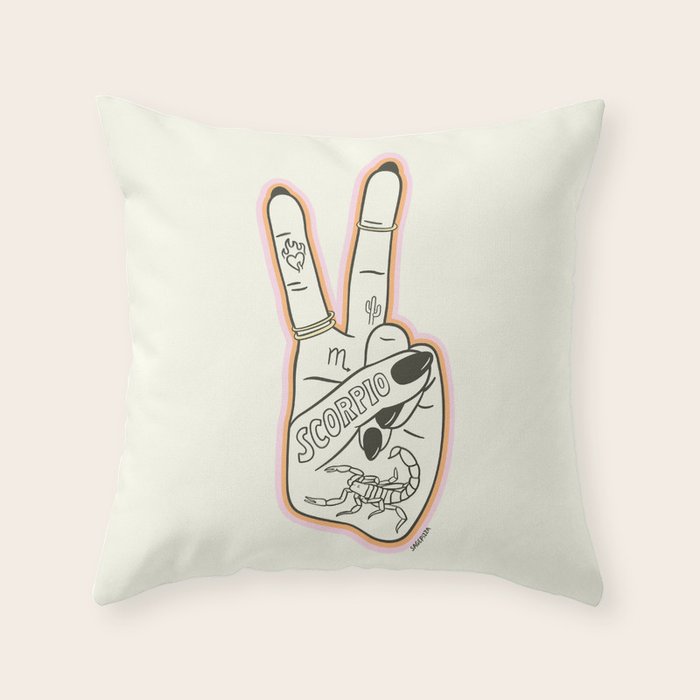 SCORPIO HAND Throw Pillow Gallery Image 6
