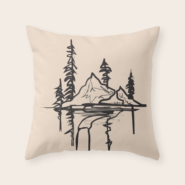 Abstract Landscape II Throw Pillow Gallery Image 6