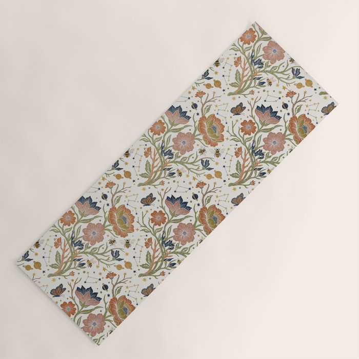 Boho Floral Galaxy Garden Yoga Mat Gallery Image 1