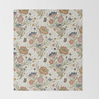 Boho Floral Galaxy Garden Throw Blanket Gallery Image 2