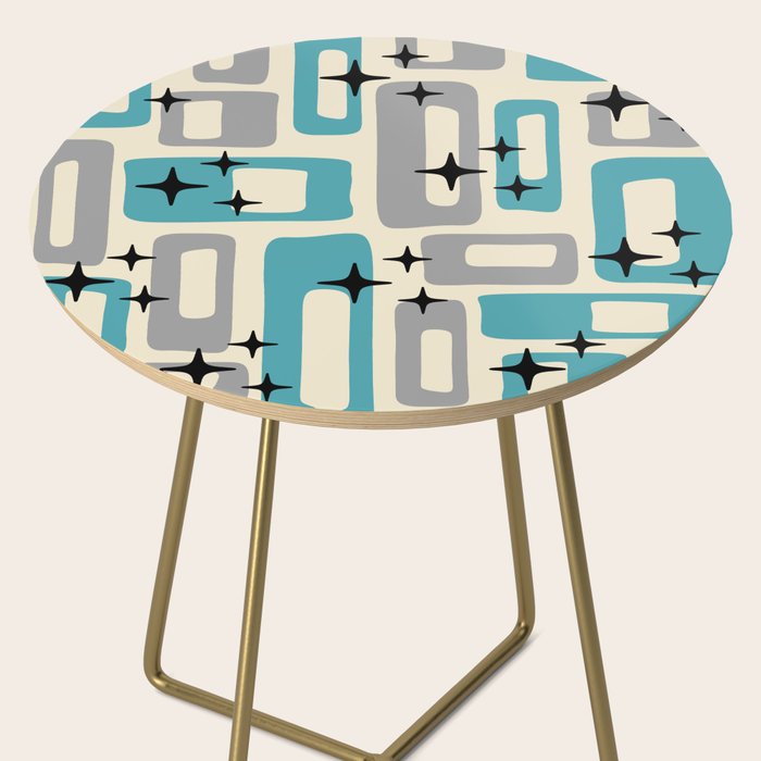 Mid Century Modern Decoration Kitsch 223 Blue and Gray Side Table Gallery Image 2