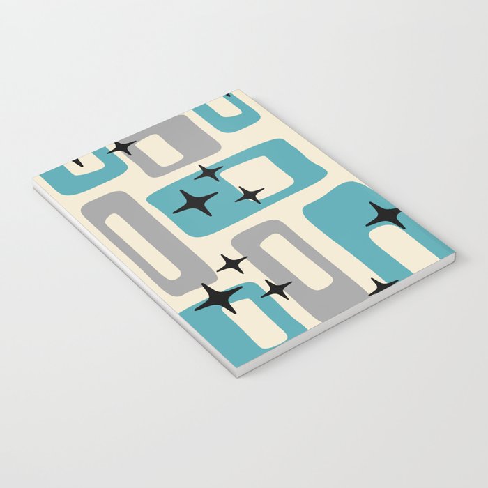 Mid Century Modern Decoration Kitsch 223 Blue and Gray Notebook Gallery Image 3