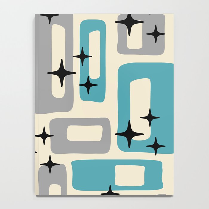 Mid Century Modern Decoration Kitsch 223 Blue and Gray Notebook Gallery Image 4