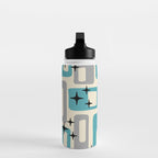 Mid Century Modern Decoration Kitsch 223 Blue and Gray Water Bottle Gallery Image 3