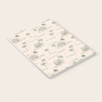 Vintage palm tree beach house pattern Notebook Gallery Image 3