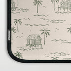 Vintage palm tree beach house pattern Laptop Sleeve Gallery Image 3