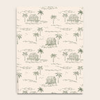 Vintage palm tree beach house pattern Notebook Gallery Image 4