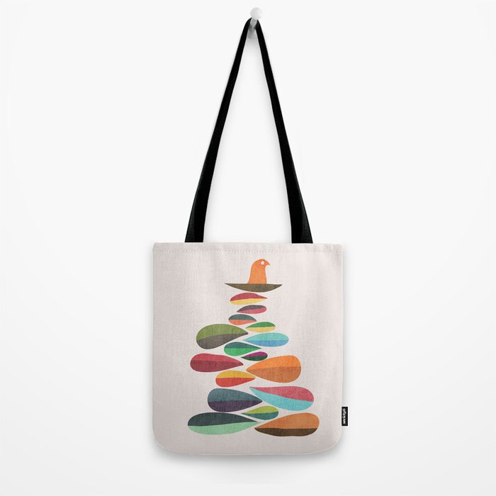 Bird nesting on top of pebbles hill Tote Bag Gallery Image 2