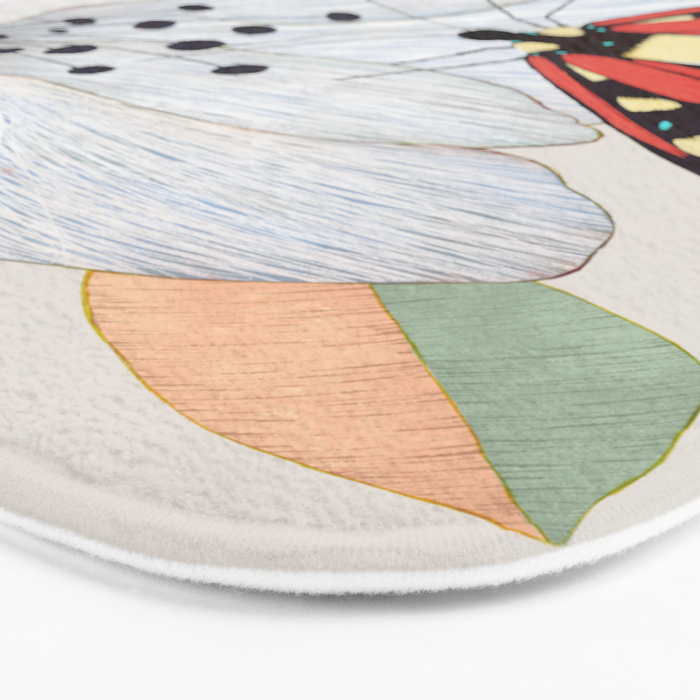 Magnolia flower and insect Bath Mat Gallery Image 3