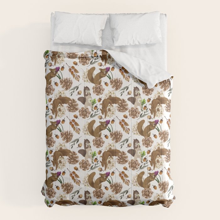 Flowering squirrel meadow Comforter Gallery Image 6