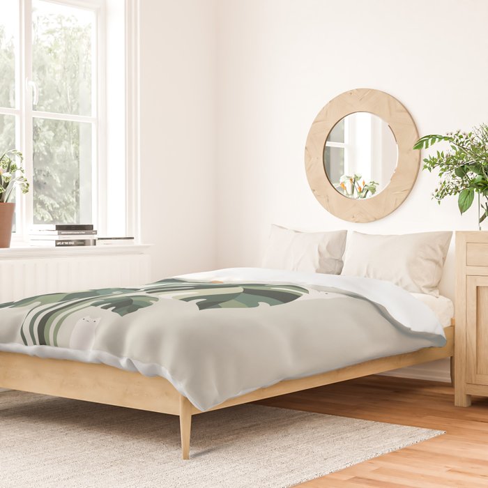 Cat and Plant 11 Duvet Cover Gallery Image 2