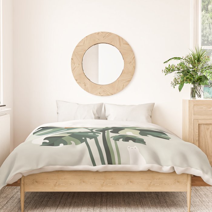 Cat and Plant 11 Duvet Cover Gallery Image 3