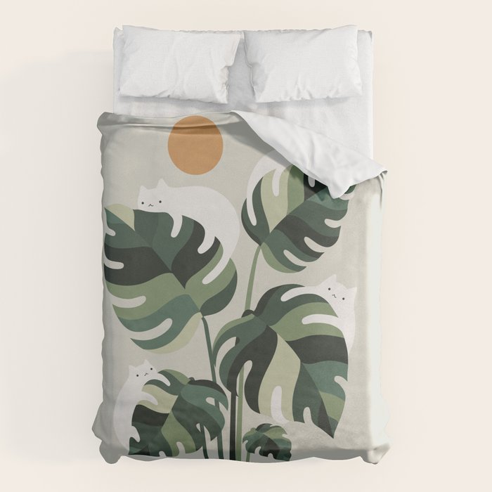 Cat and Plant 11 Duvet Cover Gallery Image 6
